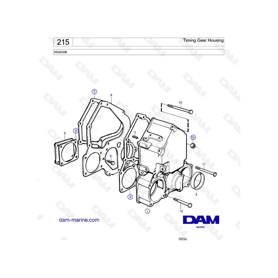 Volvo Penta MD2030B - Timing gear housing