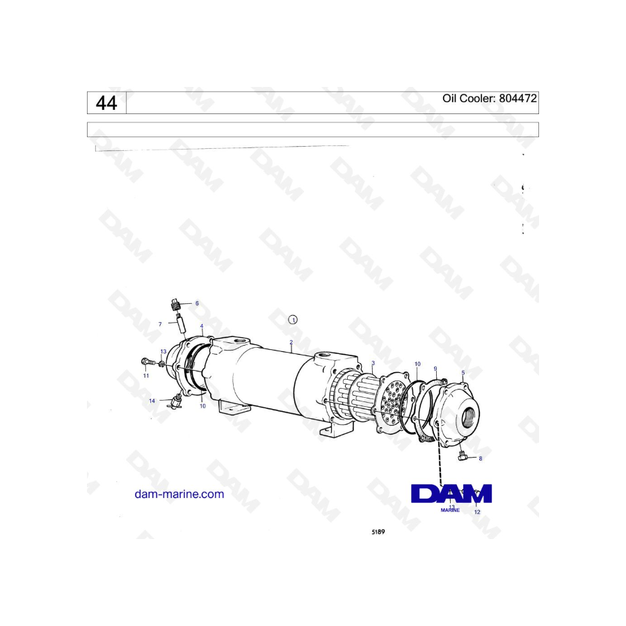 Enfriador de aceite Volvo Penta TAMD70D / TAMD70E: 804472