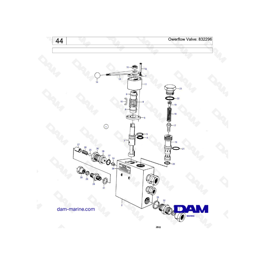 Volvo Penta TAMD70D - TAMD70E - Owerflow Valve: 832296