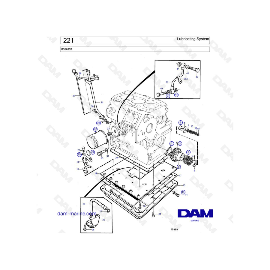 Volvo Penta MD2030B - Lubricating system