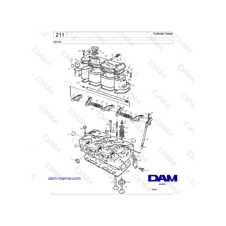 Volvo Penta MD2040 - Culata