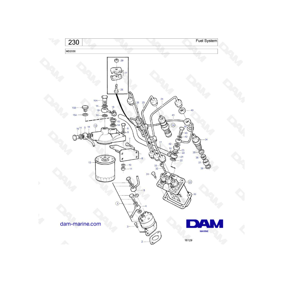 Volvo Penta MD2030 - Fuel system