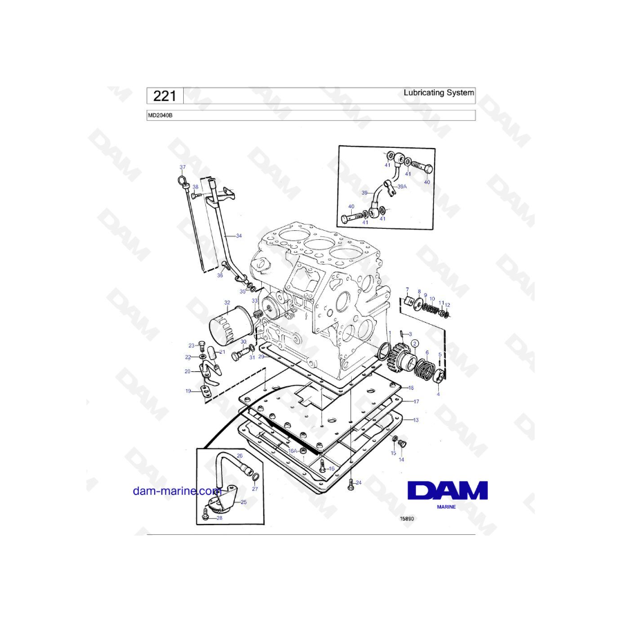 Volvo Penta MD2040B - Lubricating System