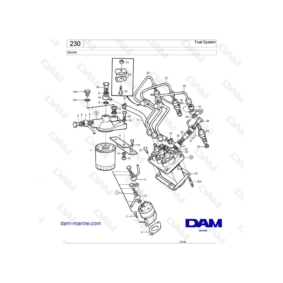 Volvo Penta MD2040 - Fuel System