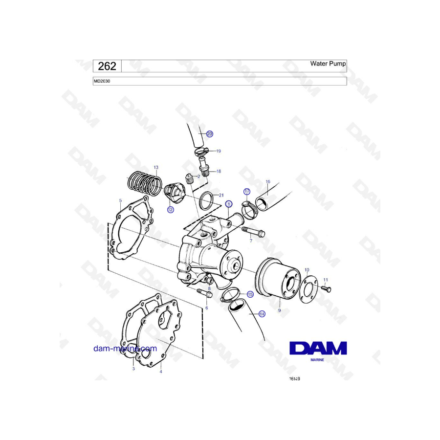 Volvo Penta MD2030 - Water pump