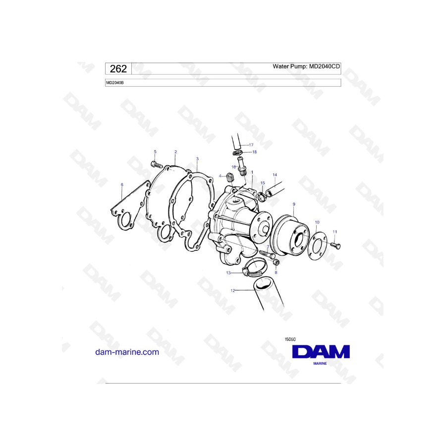 Volvo Penta MD2040B - Bomba de agua: MD2010CD