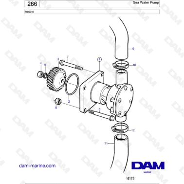 Volvo Penta MD2040 / MD2040B - Sea Water Pump - DAM Marine