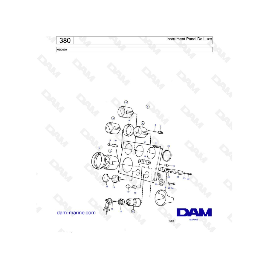 Volvo Penta MD2030 - Instrument panel de luxe