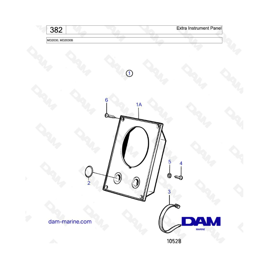 Volvo Penta MD2030B / MD2030 - Extra instrument panel 