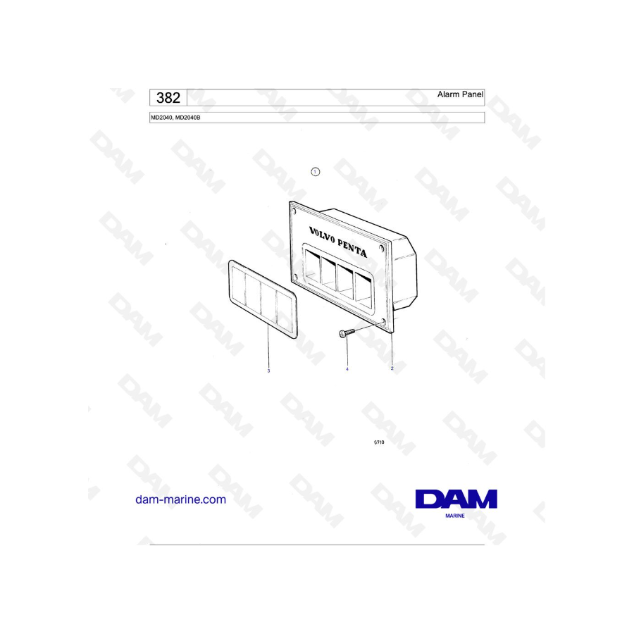 Volvo Penta MD2040 / MD2040B - Alarm Panel