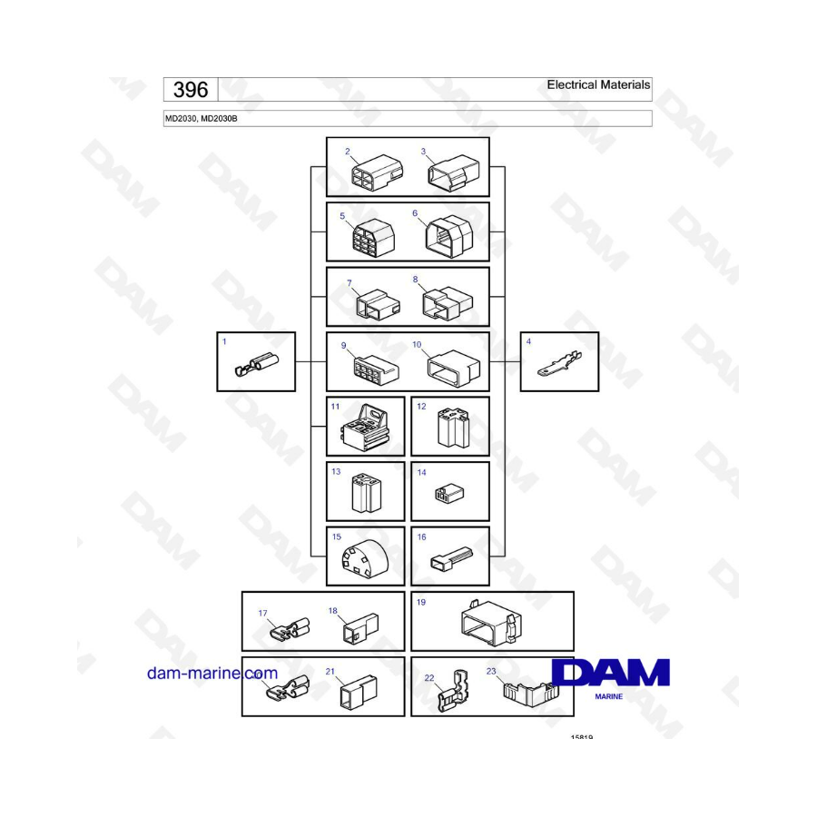 Volvo Penta MD2030B / MD2030 - Electrical materials