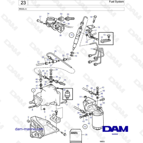 Volvo Penta MD22L-A - Fuel system - DAM Marine