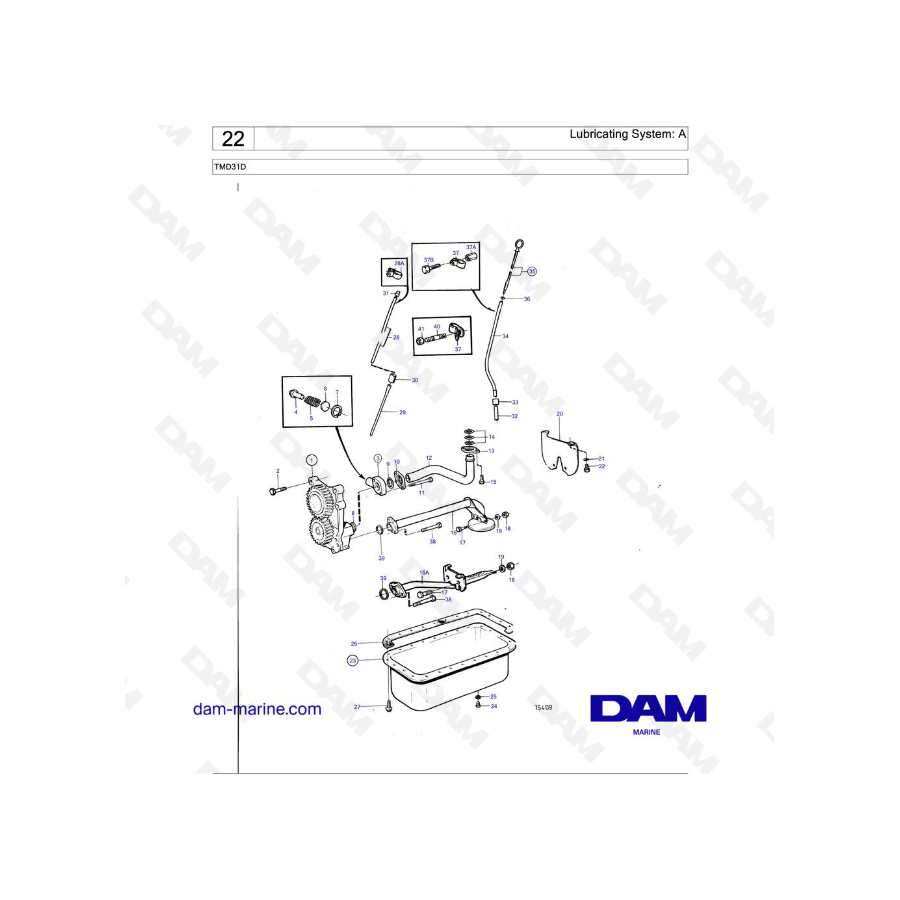 Volvo Penta TMD31D - Lubricating System: A