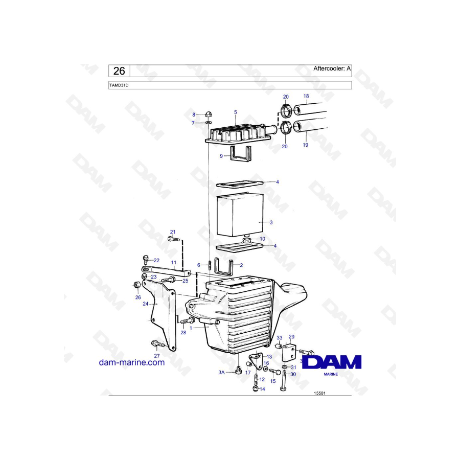 Volvo Penta TAMD31D - Aftercooler: A