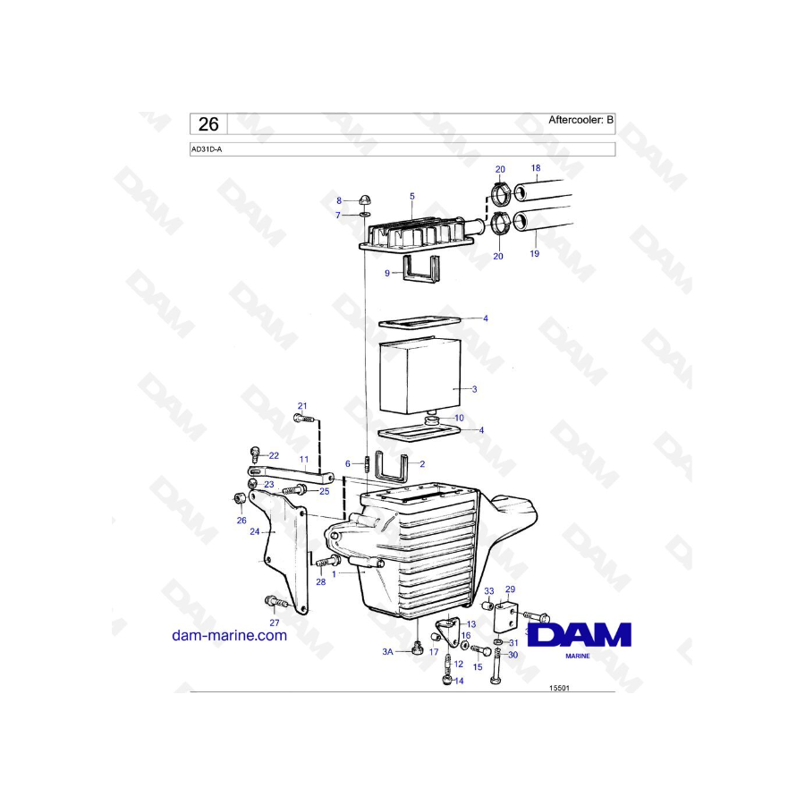 Volvo Penta AD31D-A - Aftercooler: B