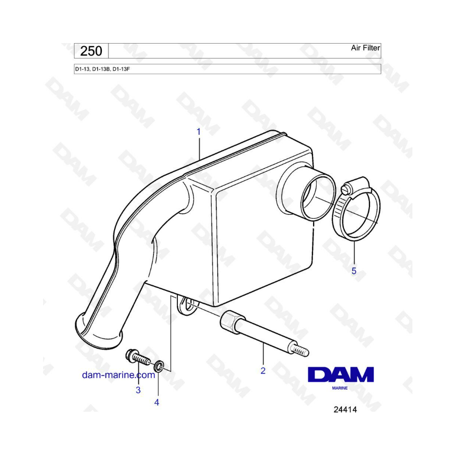 Volvo Penta D1-13 / D1-13B / D1-13F - Air filter