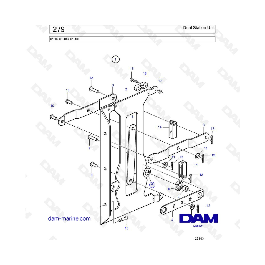 Volvo Penta D1-13 / D1-13B / D1-13F - Handle for control