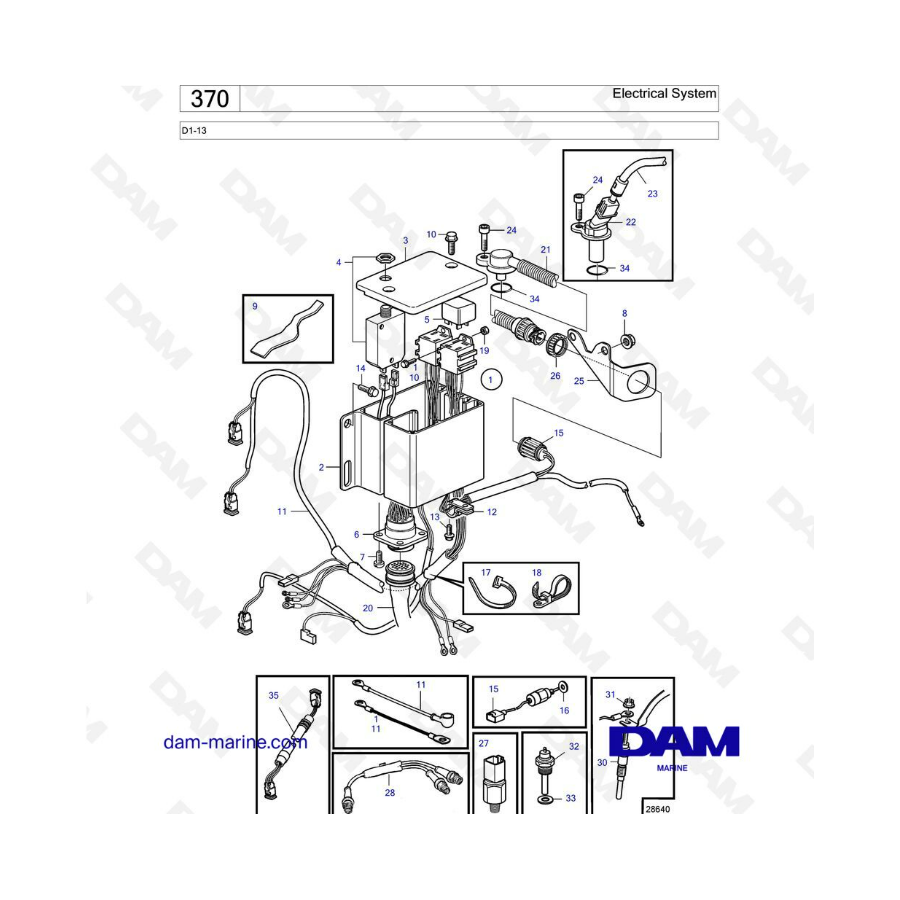 Volvo Penta D1-13 - Sistema eléctrico