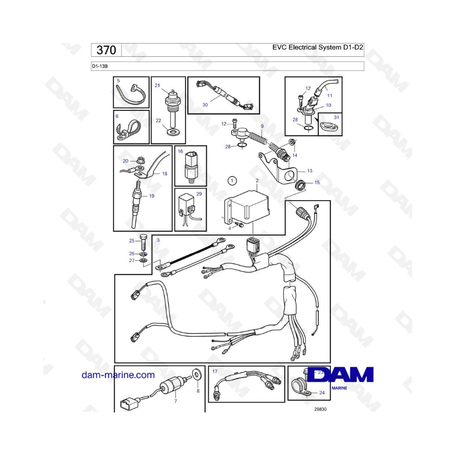 Volvo Penta D1-13B - EVC Electrical system D1-D2