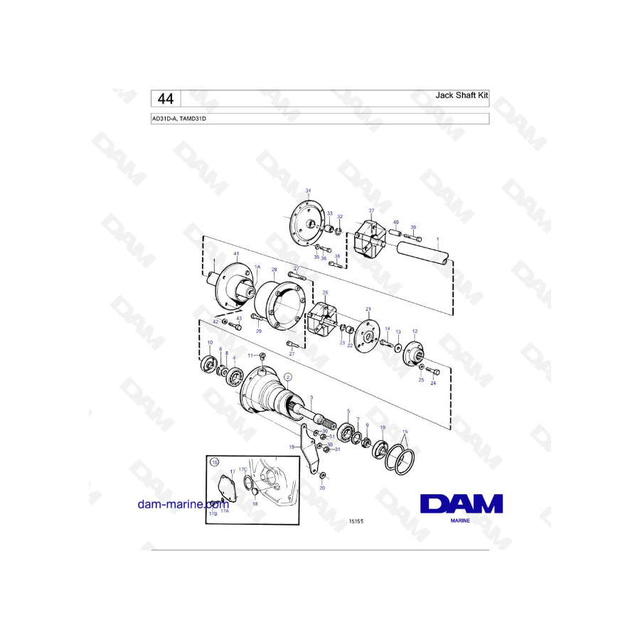 Volvo Penta AD31D-A / TAMD31D - Jack Shaft Kit