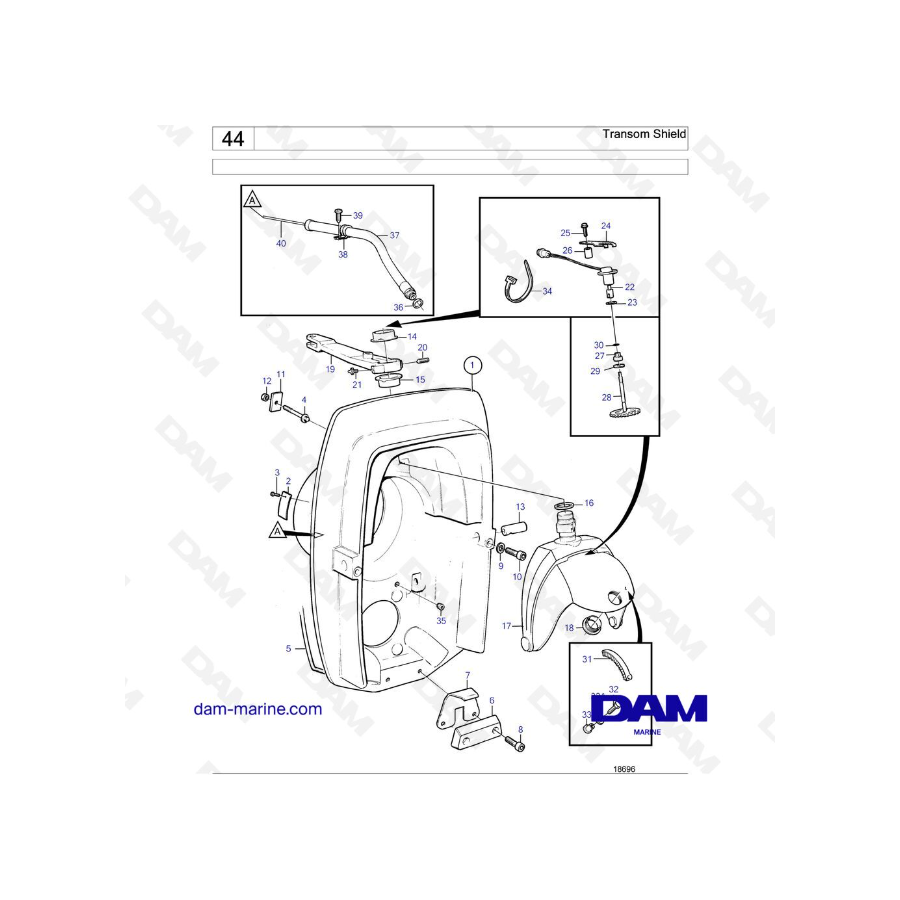 Volvo Penta AD31D / AD31D-A / AD31XD / TAMD31D / TMD31D - Escudo de popa