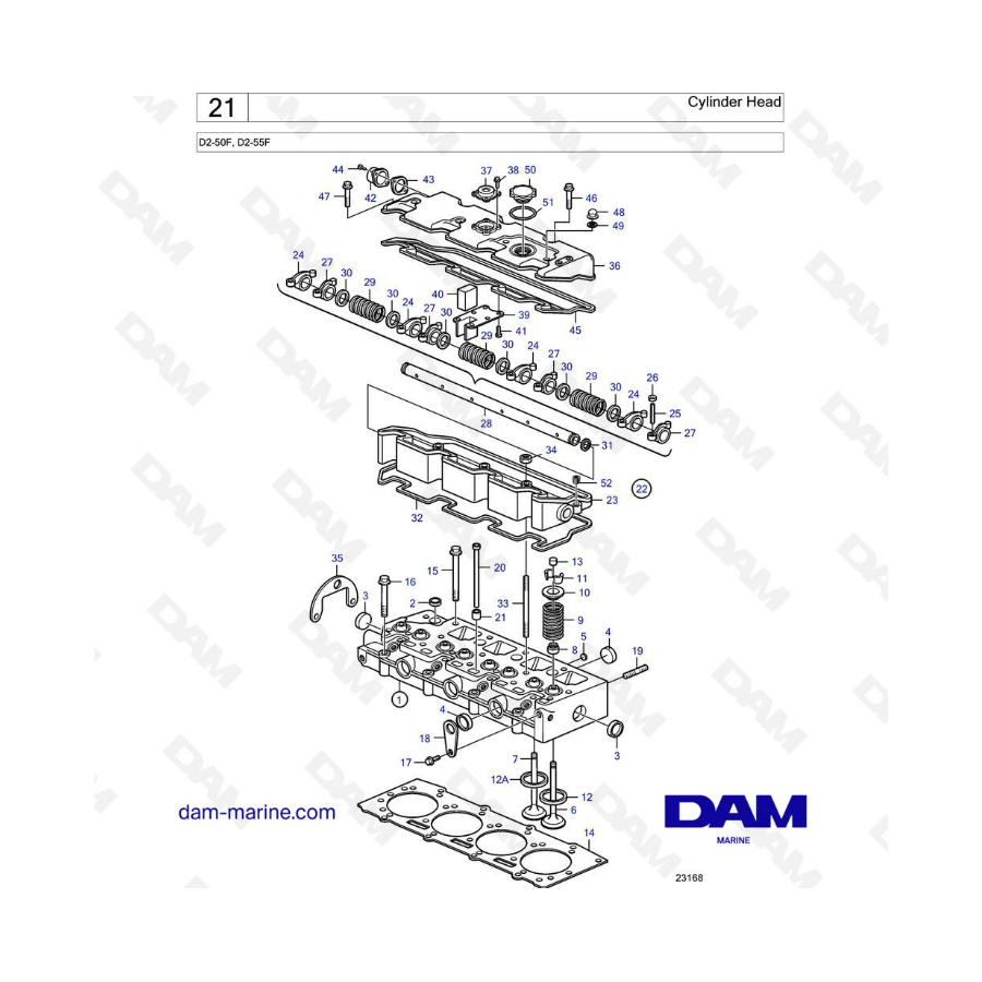 Volvo Penta D2-55F / D2-50F - Culata