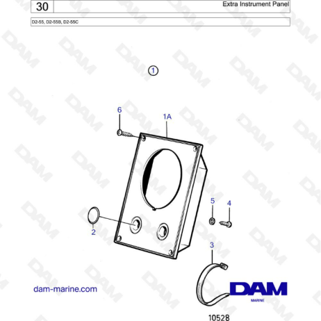 Volvo Penta D2-55 / D2-55B / D2-55C - Extra instrument panel 