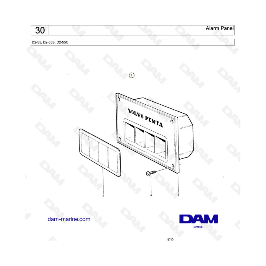 Volvo Penta D2-55 / D2-55B / D2-55C - Alarm panel