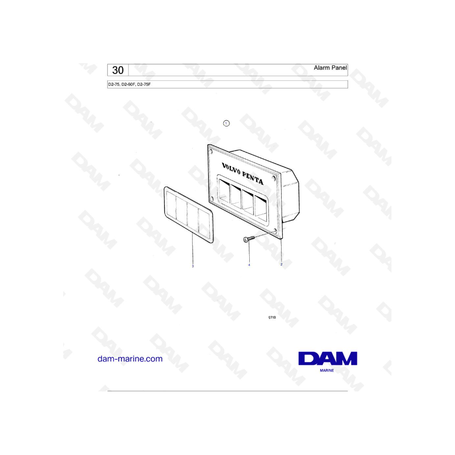 Volvo Penta D2-75 / D2-60F / D2-75F - Alarm Panel