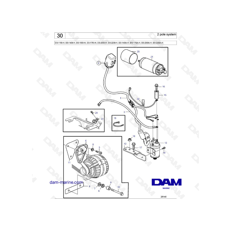 Volvo Penta D3-110I-H / D3-140I-H / D3-150I-H / D3-170I-H / D3-200I-H / D3-220I-H / D3-140A-H - SOLAS