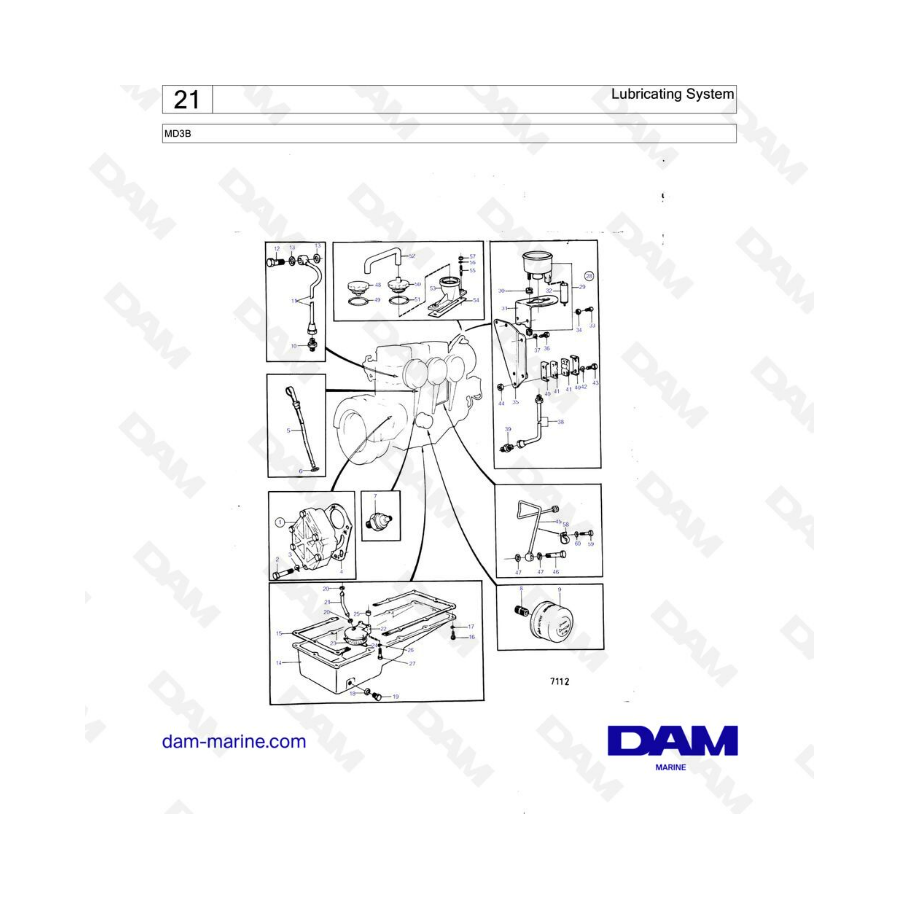 Volvo Penta MD3B - Lubricating system