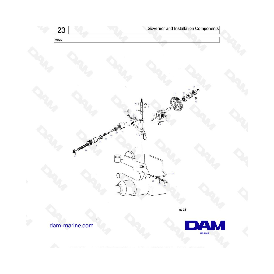 Volvo Penta MD3B - Regulador Y Componentes De Instalación