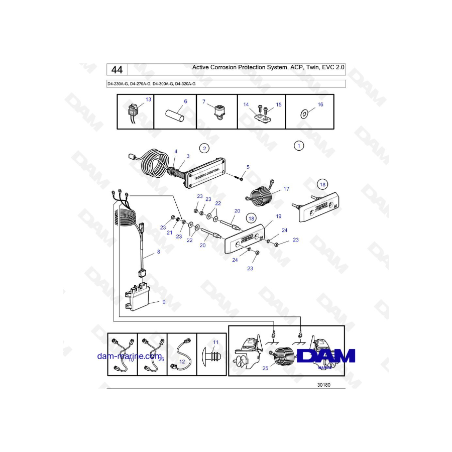 Volvo Penta D4-175I-G / D4-230I-G / D4-270I-G / D4-300I-G / D4-320I-G / D4-150A-G / D4-230A-G / D4-270A-G - Active Corrosion