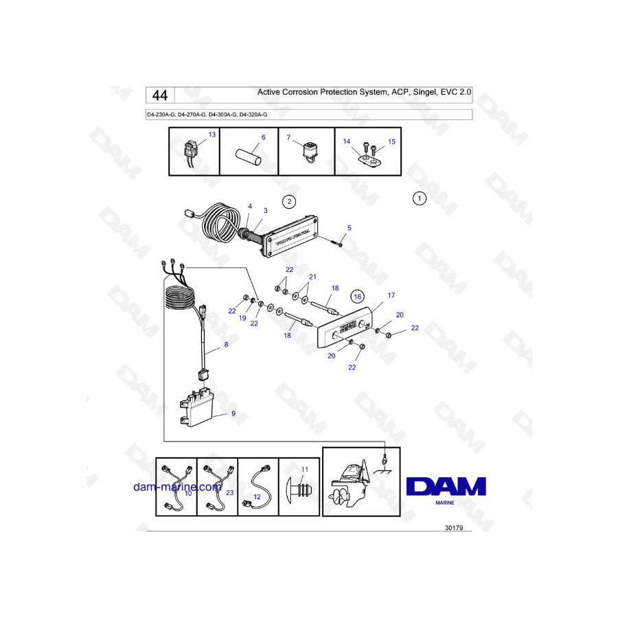 Volvo Penta D4-175I-G / D4-230I-G / D4-270I-G / D4-300I-G / D4-320I-G / D4-150A-G / D4-230A-G / D4-270A-G - Active Corrosion