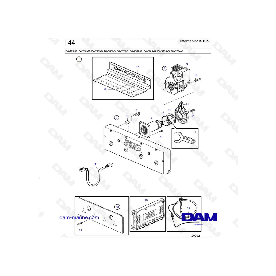 Volvo Penta D4-175I-G / D4-230I-G / D4-270I-G / D4-300I-G / D4-320I-G / D4-150A-G / D4-230A-G / D4-270A-G - interceptor es