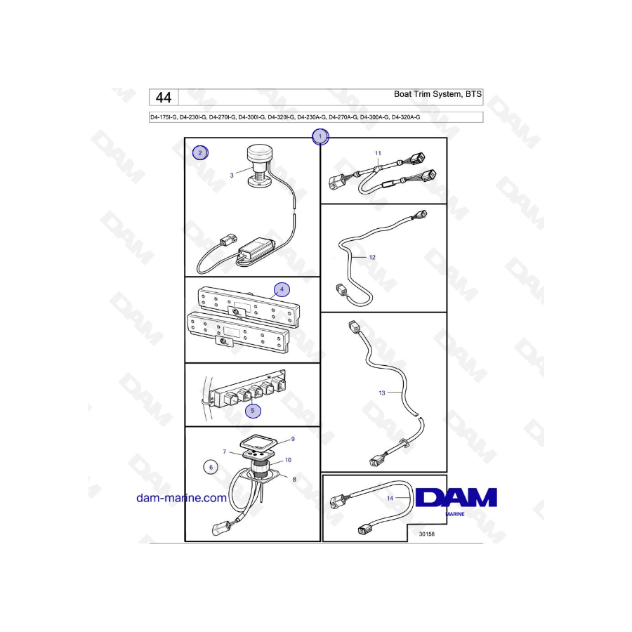 Volvo Penta D4-175I-G / D4-230I-G / D4-270I-G / D4-300I-G / D4-320I-G / D4-150A-G / D4-230A-G / D4-270A-G - Ajuste del barco