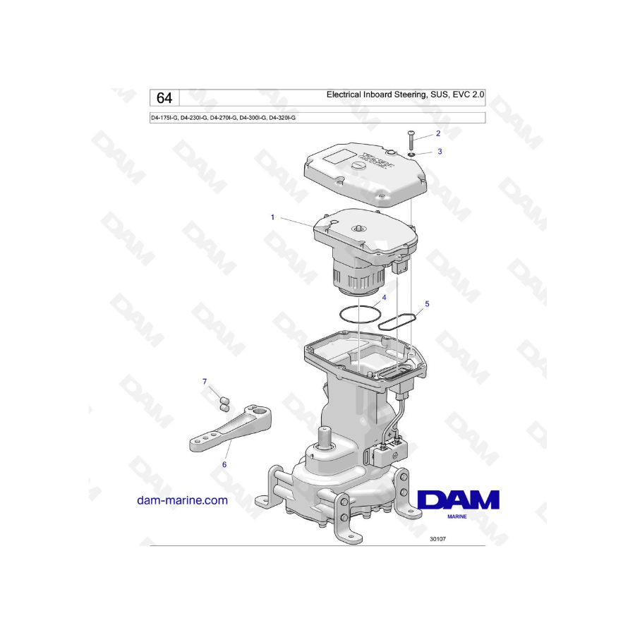 Volvo Penta D4-175I-G / D4-230I-G / D4-270I-G / D4-300I-G / D4-320I-G / D4-150A-G / D4-230A-G / D4-270A-G - Electrical Inboard