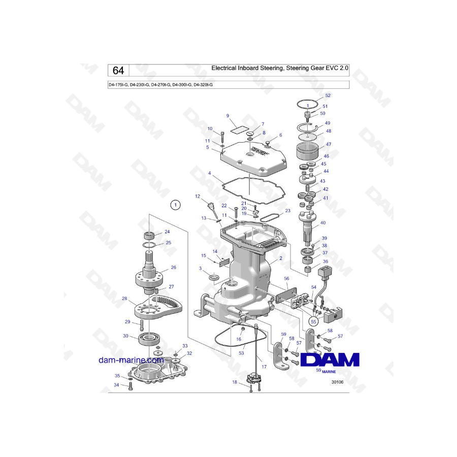 Volvo Penta D4-175I-G / D4-230I-G / D4-270I-G / D4-300I-G / D4-320I-G / D4-150A-G / D4-230A-G / D4-270A-G - Electrical Inboard