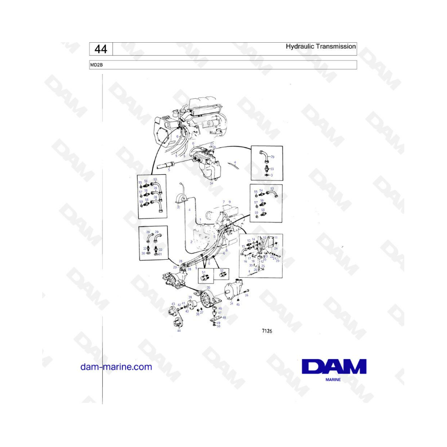 Volvo Penta MD2B : Hydraulic transmission