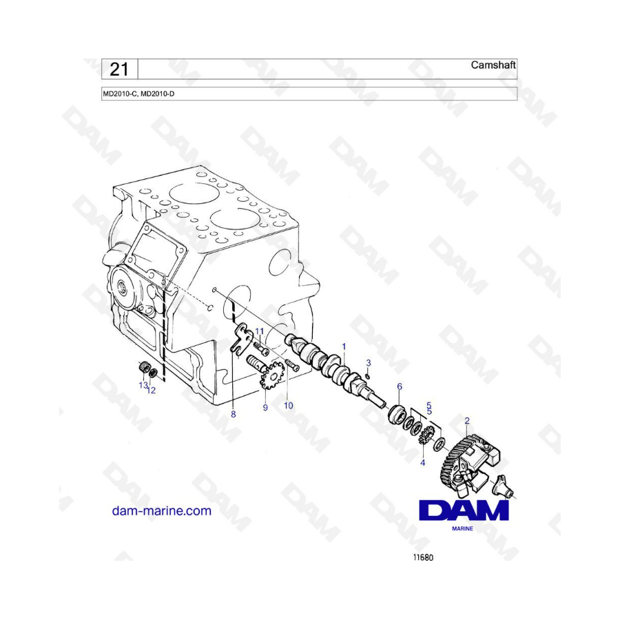 Volvo Penta MD2010-C / MD2010-D - Camshaft