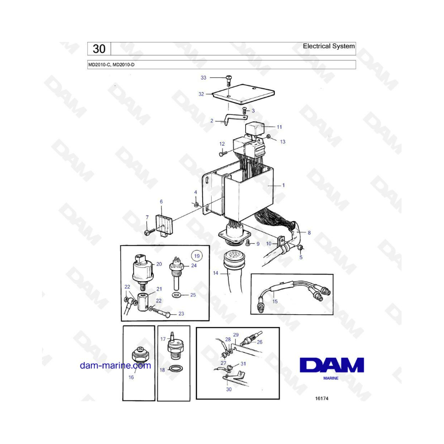 Volvo Penta MD2010-C / MD2010-D - Electrical system