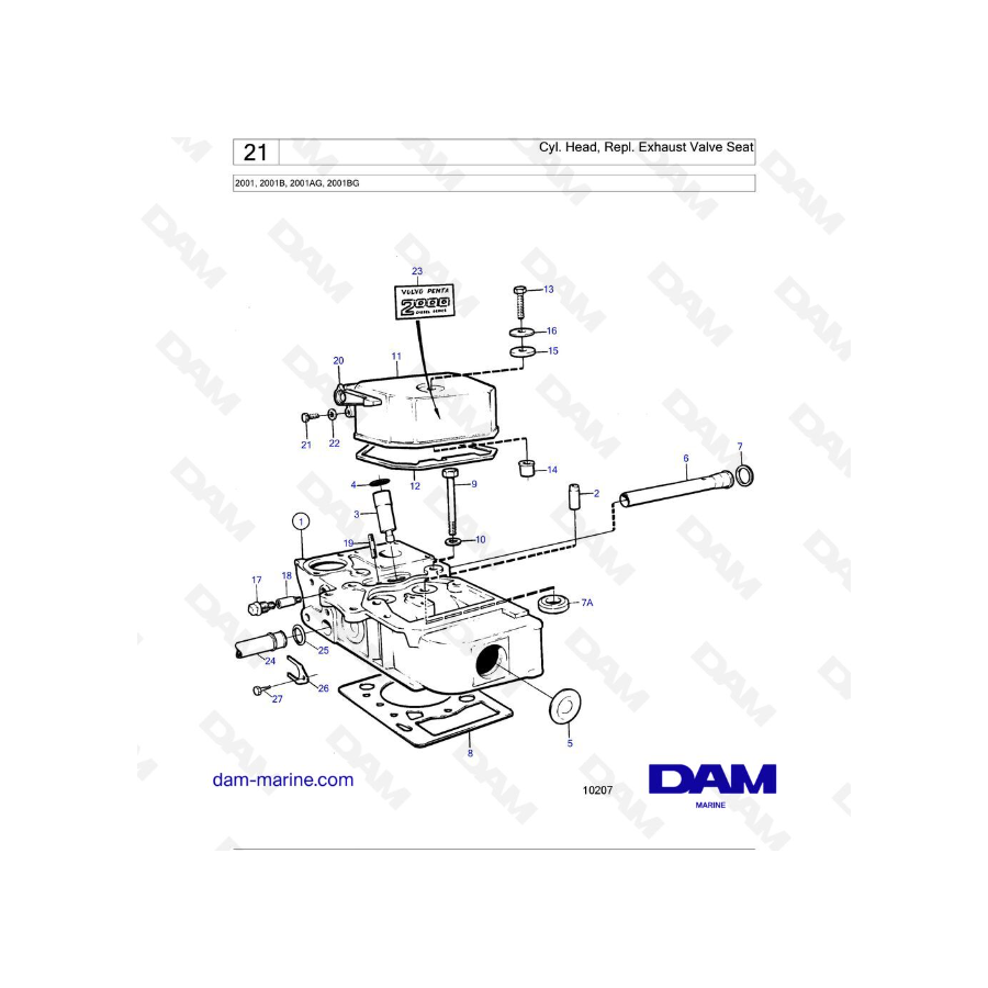 Volvo Penta 2001 - Cyl. Head, Rep. Exhaust Valve Seat 