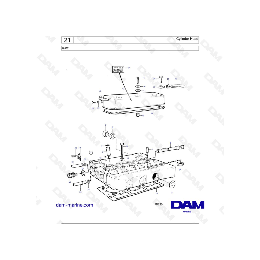 Volvo Penta 2003T - Cylinder Head