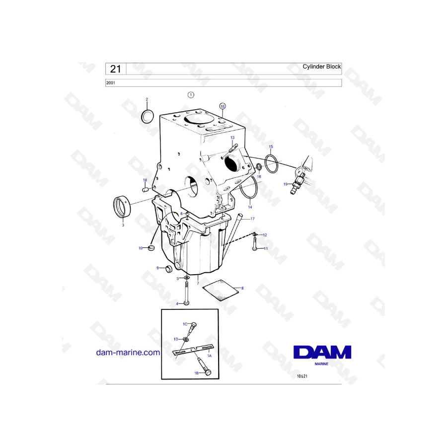 Volvo Penta 2001 - Bloque de cilindros