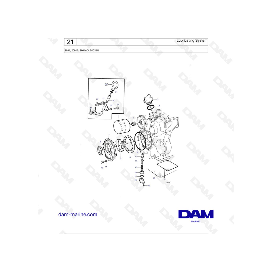 Volvo Penta 2001 - Lubricating System