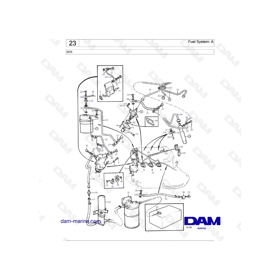 Volvo Penta 2003 - Sistema de combustible: A