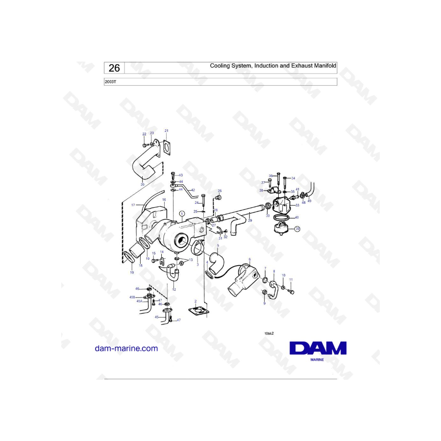 Volvo Penta 2003T - Cooling System, Induction and Exhaust Manifold