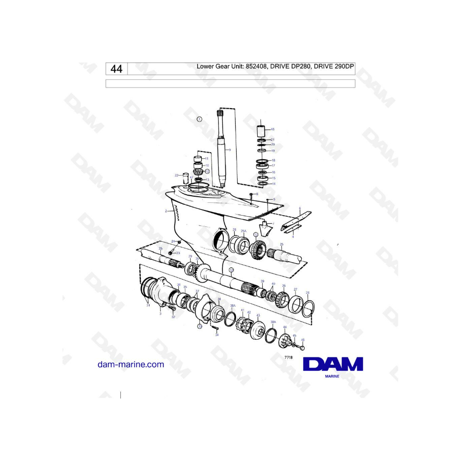 Volvo Penta 280DP / 290DP - Lower gear unit