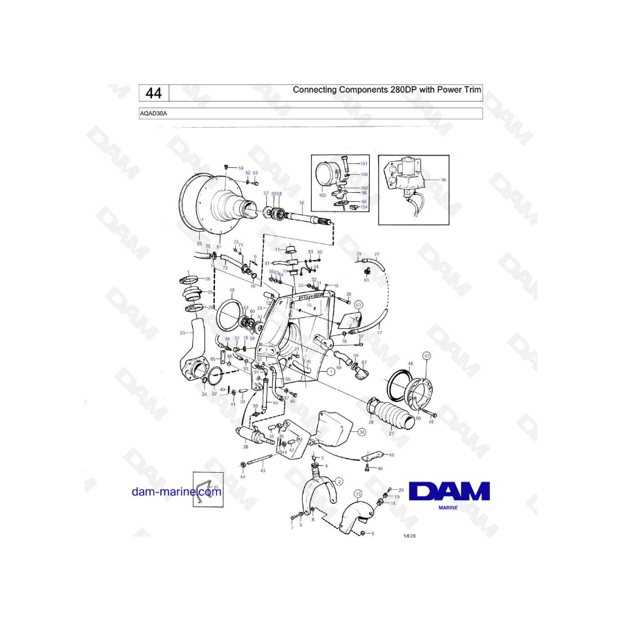 Volvo Penta 280DP - Componentes de conexión