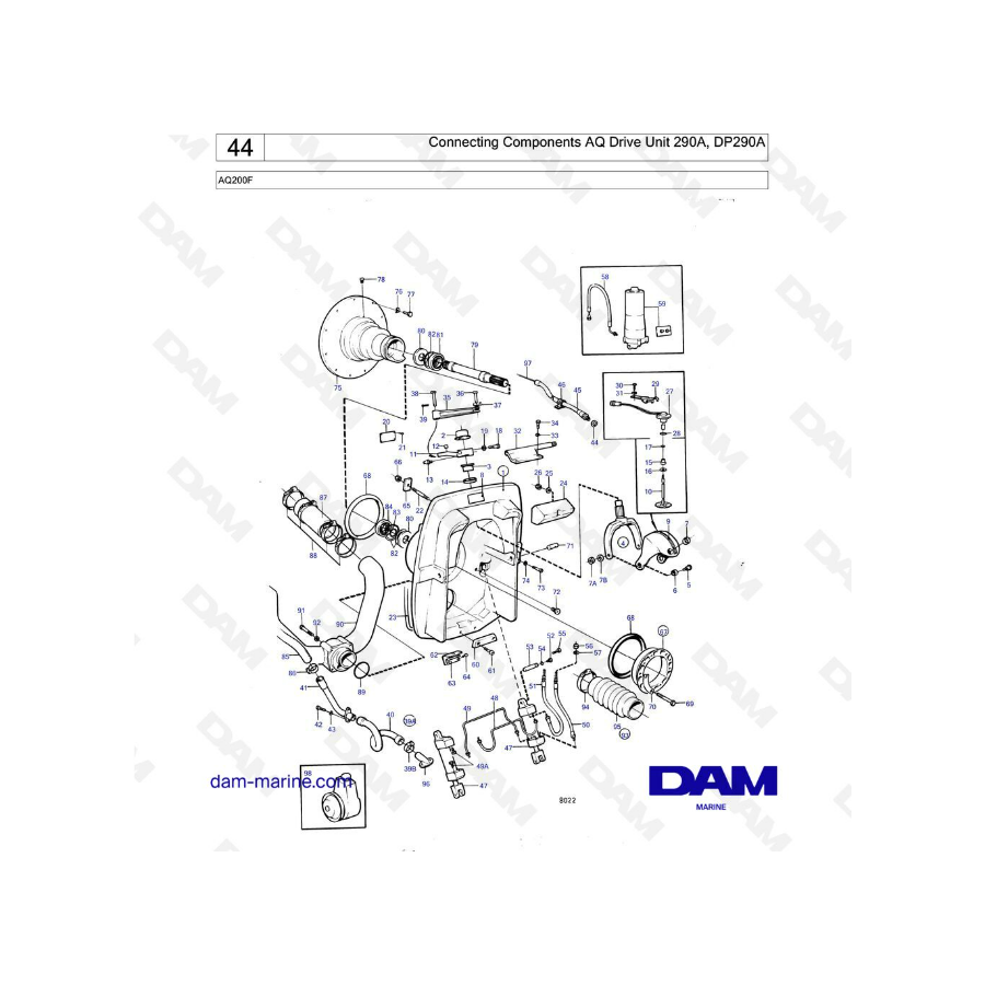 Volvo Penta 290DP - Connecting components